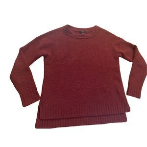 J. Crew wine red womens sweater sz XS merino wool blend